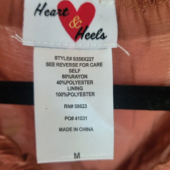 NWOT HEART❤️HEELS Silky Copper Dress with an iridescent shine✨️ - Picture 4 of 10